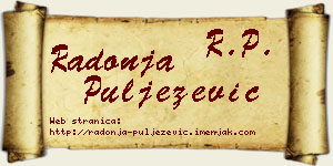 Radonja Puljezević vizit kartica